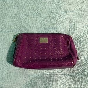 Rebecca Minkoff Purple Leather Clutch Makeup Bag